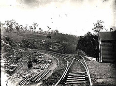 Railway tracks at Lapstone
